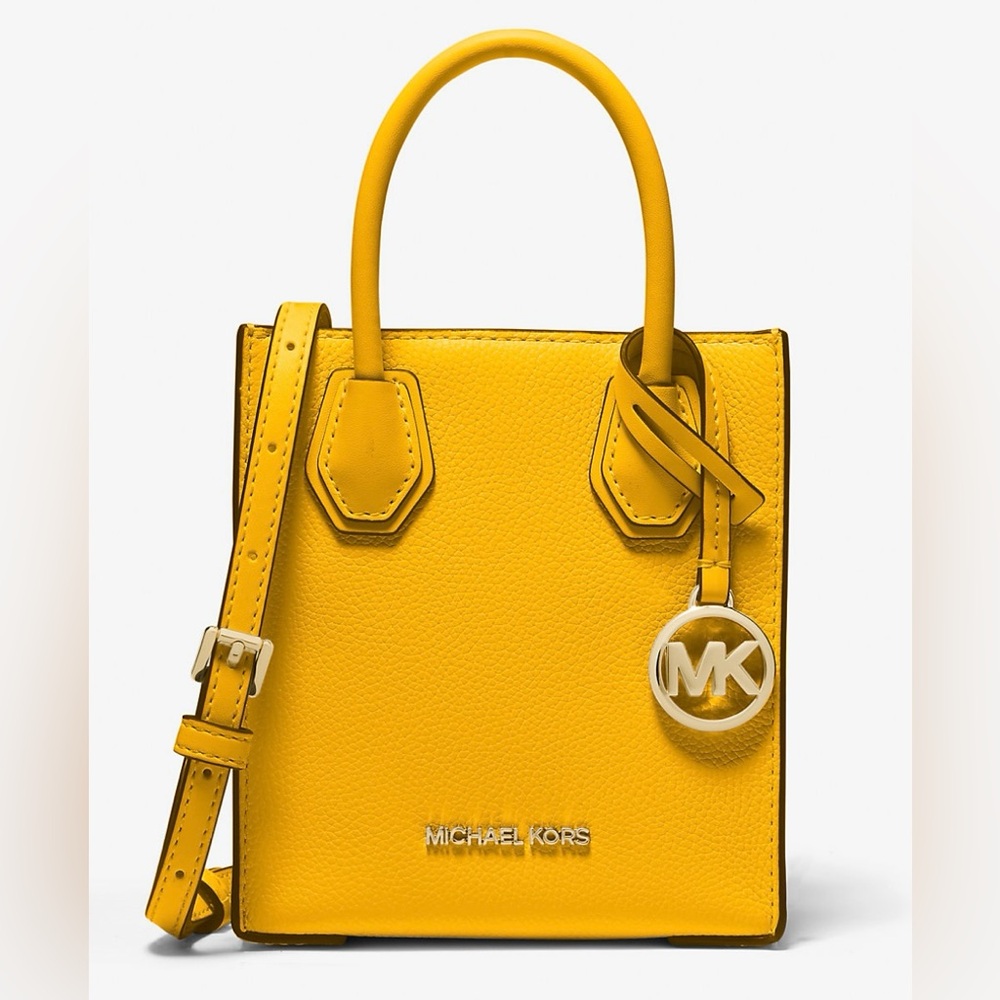 🌟MICHAEL KORS Mercer Extra-Small Pebbled Leather Crossbody Bag RETAIL $348